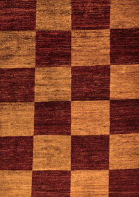 Checkered Orange Modern Rug, abs70org