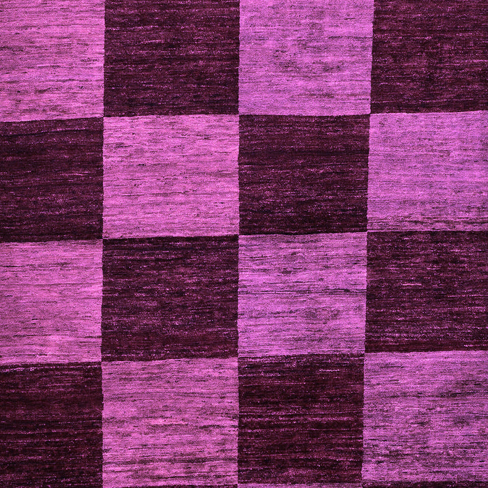 Machine Washable Checkered Purple Modern Area Rugs, wshabs70pur