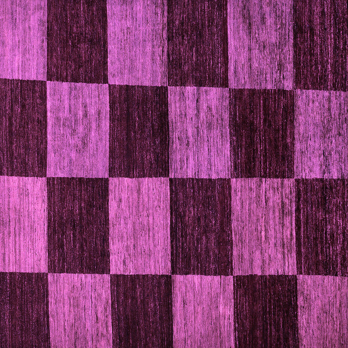 Square Machine Washable Checkered Purple Modern Area Rugs, wshabs70pur
