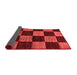 Checkered Red Modern Area Rugs