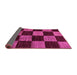 Sideview of Checkered Pink Modern Rug, abs70pnk