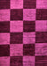 Checkered Pink Modern Rug, abs70pnk