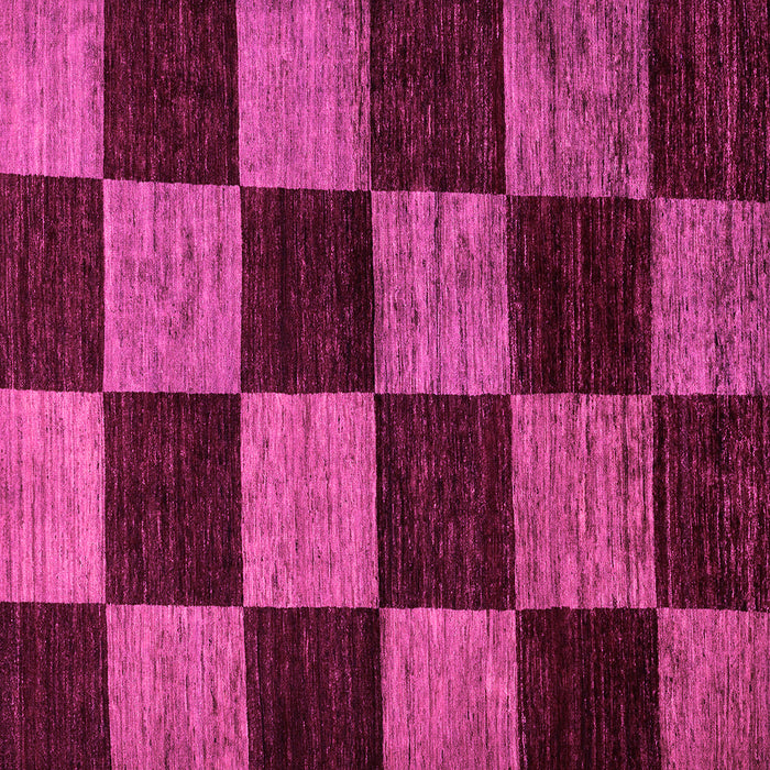 Square Machine Washable Checkered Pink Modern Rug, wshabs70pnk