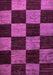 Checkered Purple Modern Rug, abs70pur