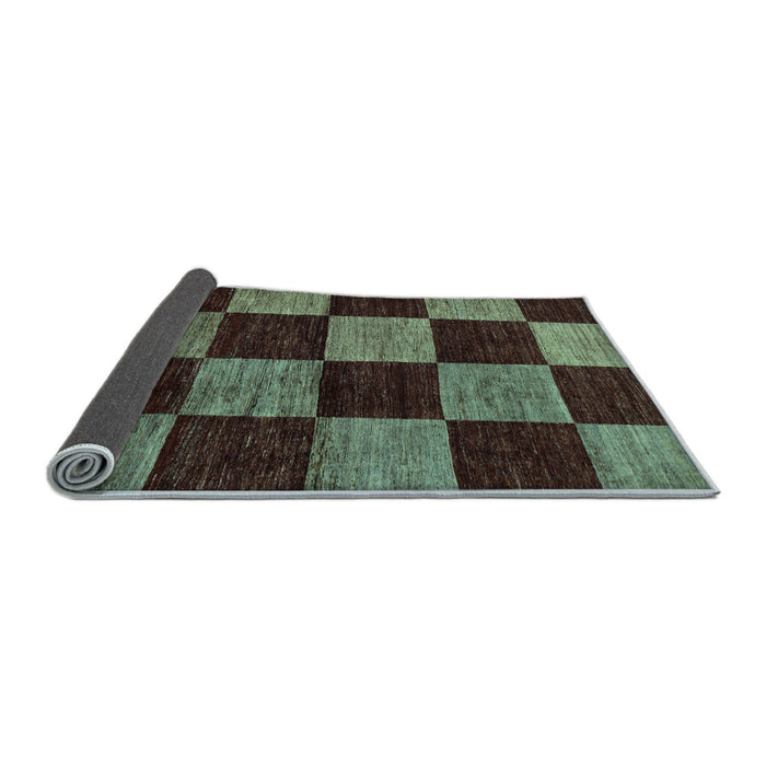 Sideview of Checkered Light Blue Modern Rug, abs70lblu