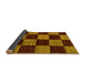 Sideview of Checkered Yellow Modern Rug, abs70yw