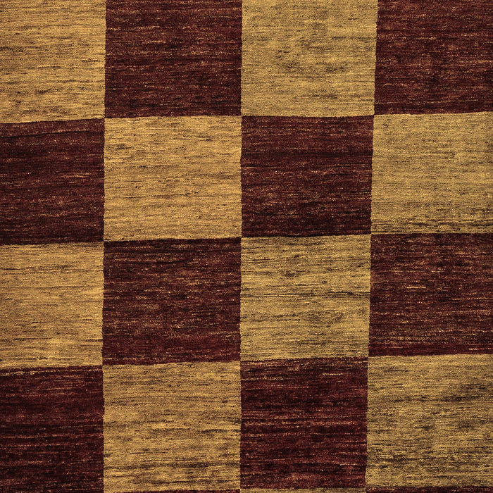 Checkered Brown Modern Rug, abs70brn