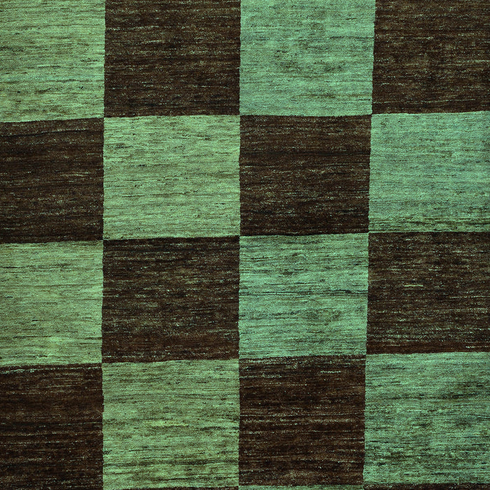 Checkered Turquoise Modern Rug, abs70turq