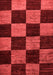 Checkered Red Modern Area Rugs