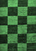 Checkered Emerald Green Modern Rug, abs70emgrn