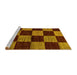 Sideview of Machine Washable Checkered Yellow Modern Rug, wshabs70yw