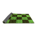 Sideview of Checkered Green Modern Rug, abs70grn