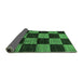 Sideview of Checkered Emerald Green Modern Rug, abs70emgrn