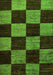 Checkered Green Modern Rug, abs70grn