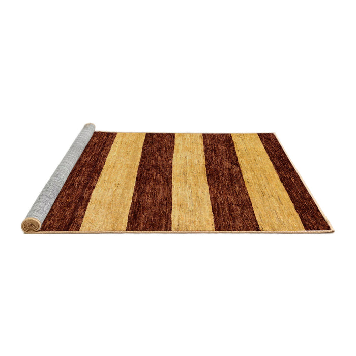 Sideview of Machine Washable Abstract Orange Rug, wshabs71