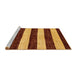 Sideview of Machine Washable Abstract Orange Rug, wshabs71