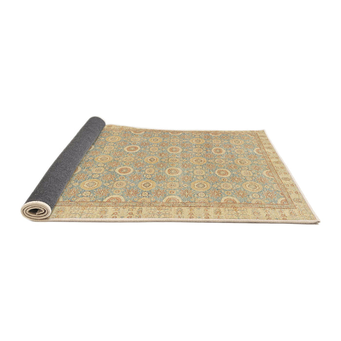Sideview of Abstract Brown Gold Modern Rug, abs710