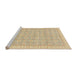 Sideview of Machine Washable Abstract Brown Gold Rug, wshabs710