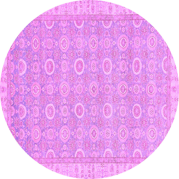 Round Machine Washable Abstract Purple Modern Area Rugs, wshabs710pur