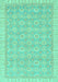 Abstract Turquoise Modern Rug, abs710turq