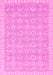 Machine Washable Abstract Pink Modern Rug, wshabs710pnk