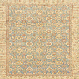 Square Machine Washable Abstract Brown Gold Rug, wshabs710