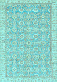 Abstract Light Blue Modern Rug, abs710lblu