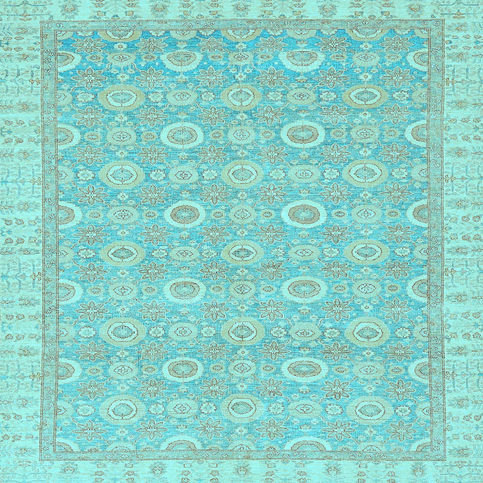 Square Machine Washable Abstract Light Blue Modern Rug, wshabs710lblu