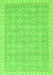 Machine Washable Abstract Green Modern Area Rugs, wshabs710grn