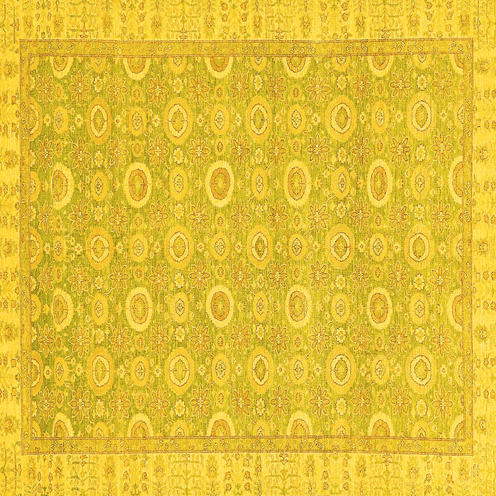 Square Abstract Yellow Modern Rug, abs710yw