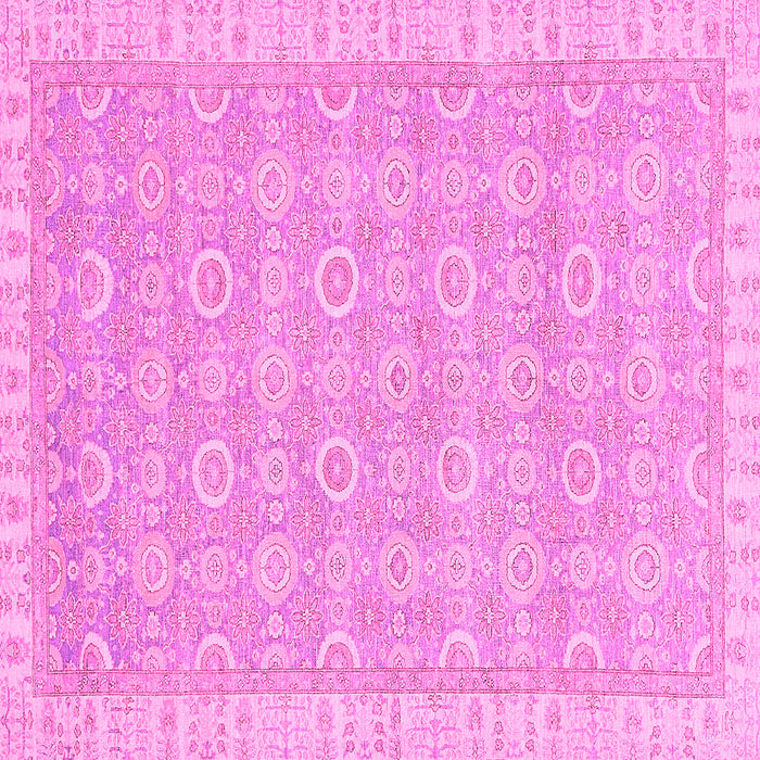 Square Machine Washable Abstract Pink Modern Rug, wshabs710pnk