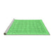 Sideview of Machine Washable Abstract Emerald Green Modern Area Rugs, wshabs710emgrn