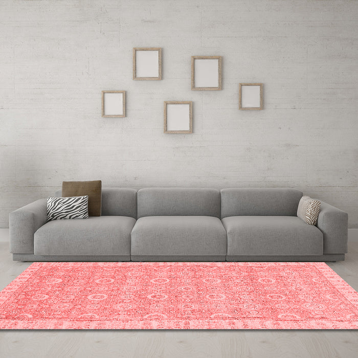 Modern Red Washable Rugs