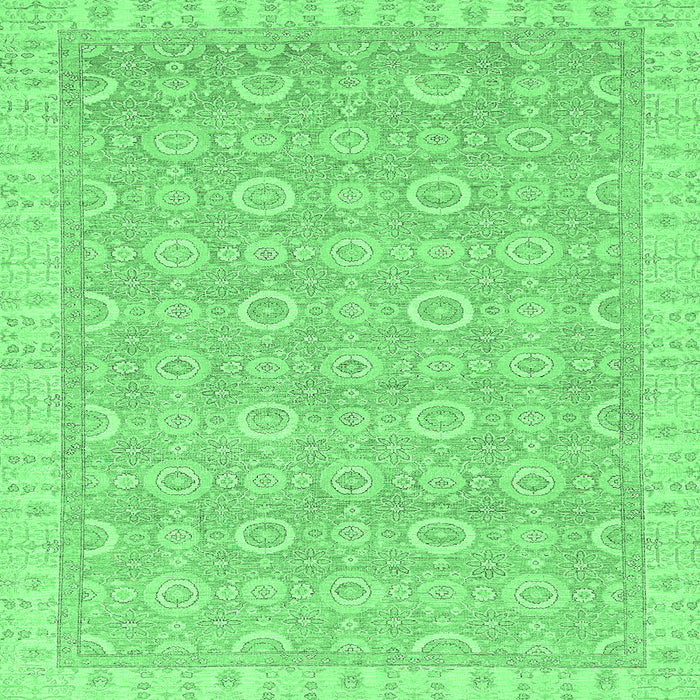 Square Machine Washable Abstract Emerald Green Modern Area Rugs, wshabs710emgrn