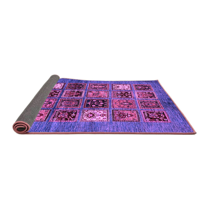 Sideview of Abstract Purple Modern Rug, abs711pur