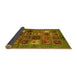 Sideview of Abstract Yellow Modern Rug, abs711yw