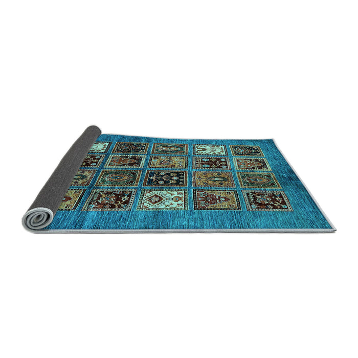 Sideview of Abstract Light Blue Modern Rug, abs711lblu