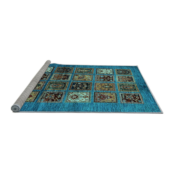 Sideview of Machine Washable Abstract Light Blue Modern Rug, wshabs711lblu