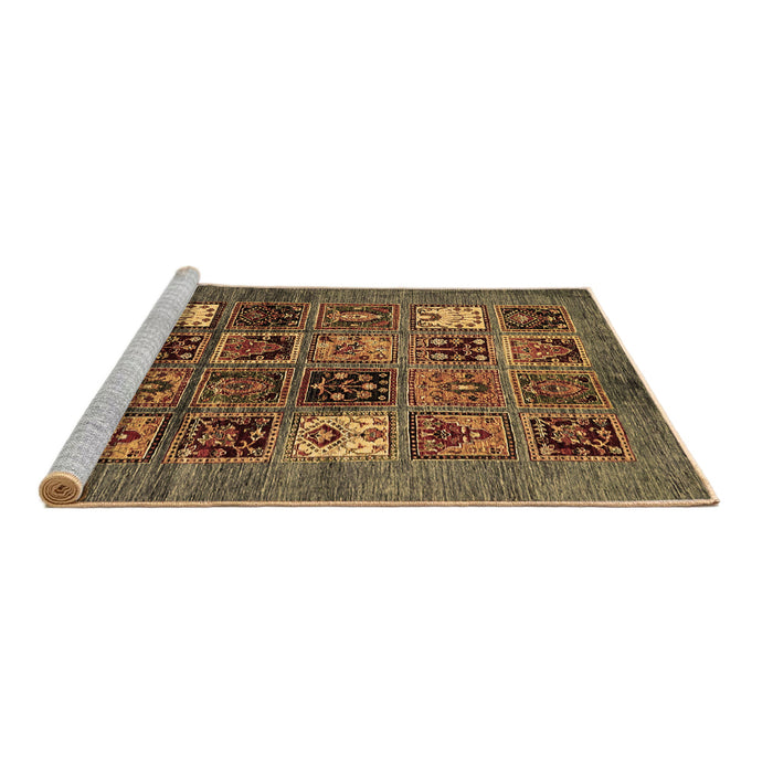 Sideview of Machine Washable Abstract Brown Modern Rug, wshabs711brn