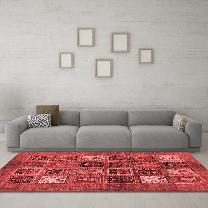 Modern Red Washable Rugs