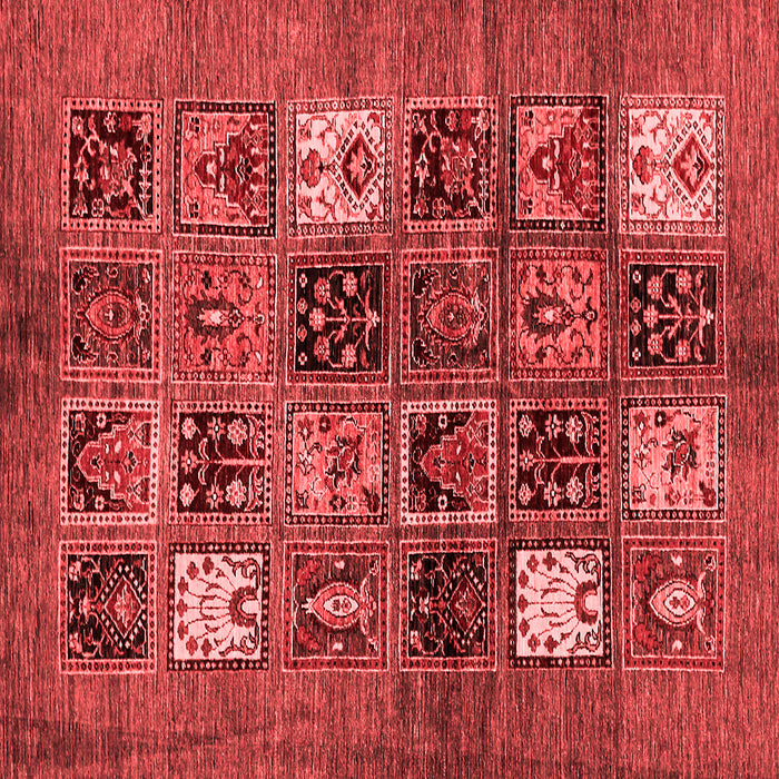 Machine Washable Abstract Red Modern Rug, wshabs711red
