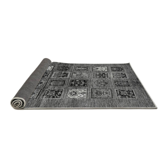 Sideview of Abstract Gray Modern Rug, abs711gry