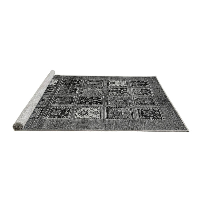 Sideview of Machine Washable Abstract Gray Modern Rug, wshabs711gry