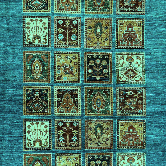 Abstract Turquoise Modern Rug, abs711turq