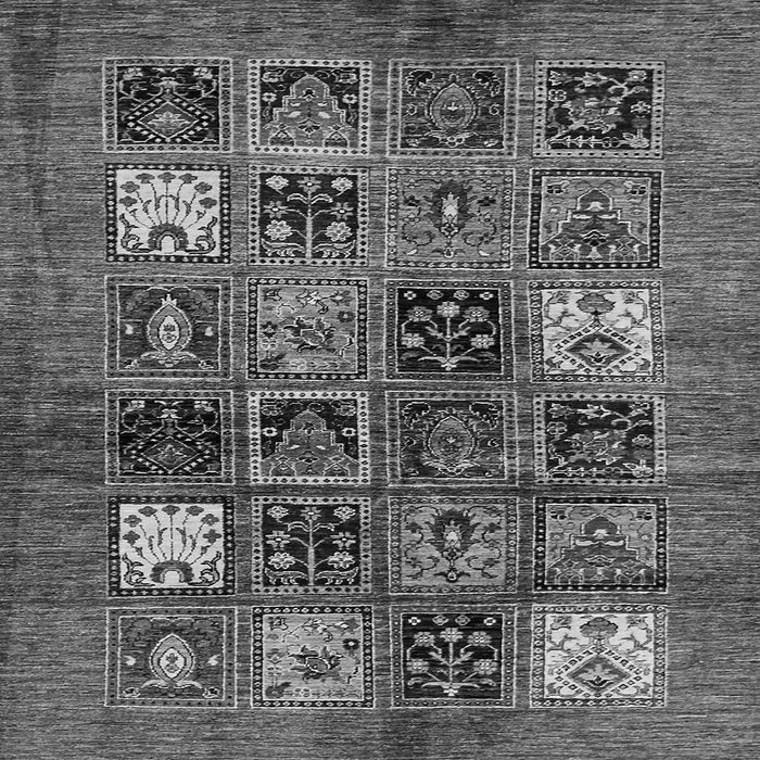 Square Abstract Gray Modern Rug, abs711gry