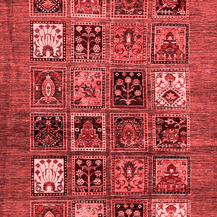Machine Washable Abstract Red Modern Rug, wshabs711red