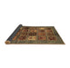 Sideview of Abstract Brown Modern Rug, abs711brn