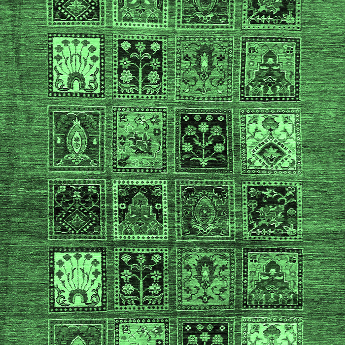 Machine Washable Abstract Emerald Green Modern Area Rugs, wshabs711emgrn