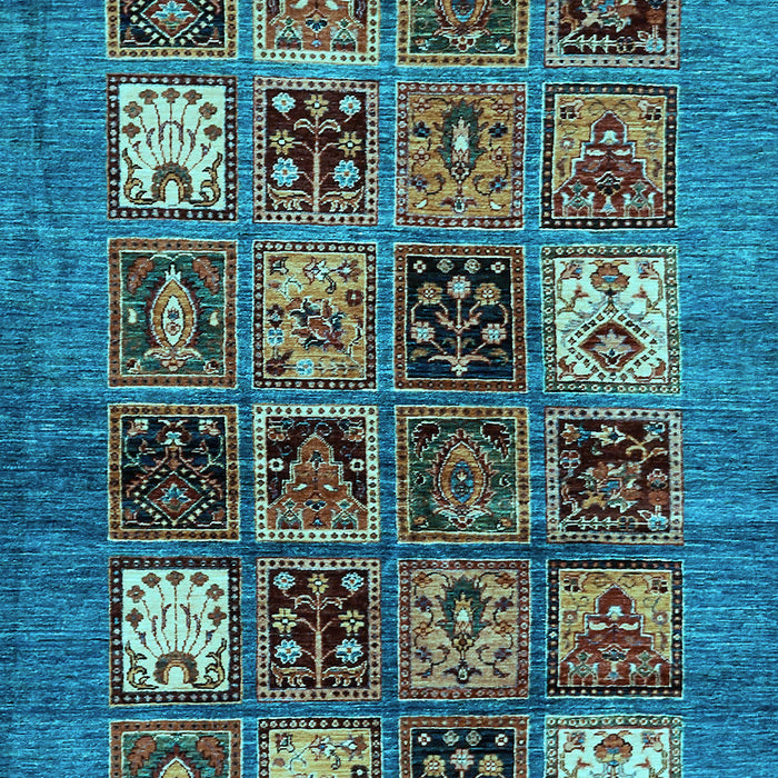 Machine Washable Abstract Light Blue Modern Rug, wshabs711lblu