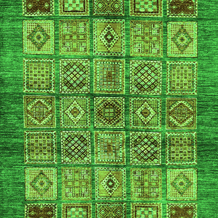 Machine Washable Abstract Green Modern Area Rugs, wshabs712grn